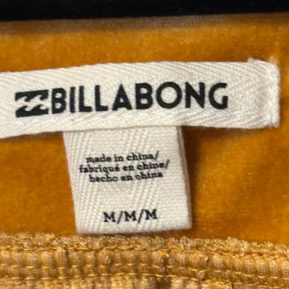 Billabong Women's Velvet Wrap Mini Dress in Mustard - Picture 5 of 8